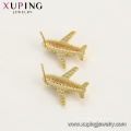 E-725 xuping Mode Flugzeug Form Design 14k Goldfarbe Zirkon gepflastert Ohrstecker